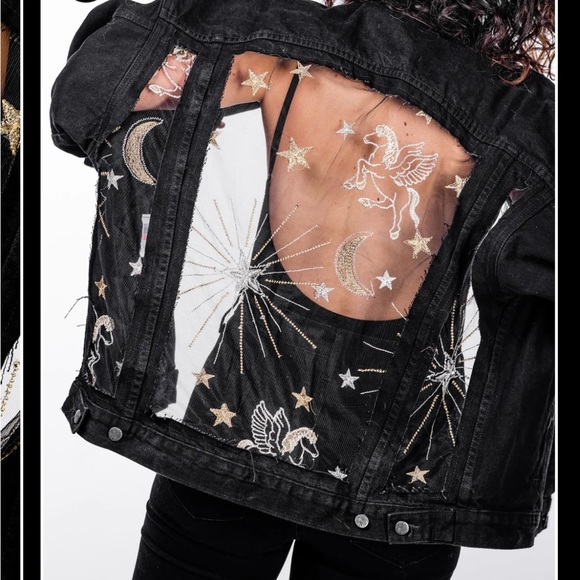 Large Dragon Denim Cosmic Jacket! - Picture 2 of 5